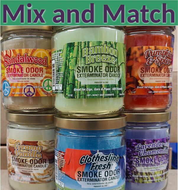 Smoke odor store candles